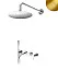 Система скрытого монтажа Bruma Leaf на 3 потока Set 167 312 3SR, верхний душ 300мм Sunrise